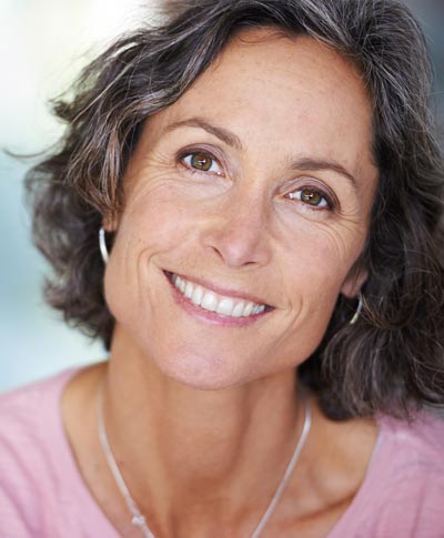 smiling middle aged woman